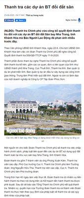 Công ty Phúc Sơn sử dụng quỹ đất thanh toán tại khu vực sân bay Nha Trang có đúng luật