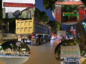Hà Nội Hàng loạt xe hổ vồ chở đất mang logo TP “đại náo” nội thành trong khung giờ cấm