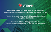 VPBank Bố cáo khai trương Phòng giao dịch Phổ Yên